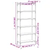 Bücherregal 6 Böden Schwarz 80x30x188 cm Holzwerkstoff Produktbild-Vorschau 9