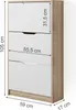 Schuhkipper Vicco Luca Sonoma/Weiß 59 x 105 cm 3 Fächer, Produktbild-Vorschau 3