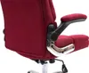 A close-up view of the armrest and side of a red office chair. Produktbild-Vorschau