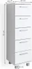 Vicco Badschrank Ilias, 30 x 95 cm, Weiß Produktbild-Vorschau 3