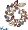 PINETS Brosche Kranz Blatt Strass Blume Geschenk Produktbild-Vorschau 9
