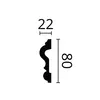 Wandleiste Z13, 1 x 2 m, 80 x 22 mm Produktbild-Vorschau 2