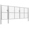 vidaXL Gartentor aus Stahl 500 x 150 cm Silber Produktbild-Vorschau 1