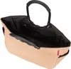 An empty shopping bag with black handles and a black interior. Produktbild-Vorschau