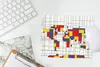 MuchoWow® Mauspad Mousepad Weltkarte - Mondrian - Farben Produktbild-Vorschau 5
