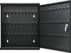 An open black key cabinet with numbered hooks inside. Produktbild-Vorschau