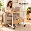 Biurko Regulowane Stolik Pod Laptopa 71–90 Cm Na Kółkach Podgląd zdjęcia produktu 13