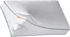 A white pillow with blue trim is shown at an angle. Produktbild-Vorschau