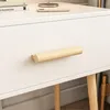 A close-up of a white nightstand with a wooden drawer pull. Náhľad obrázku produktu