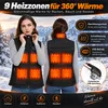 Beheizbare Weste USB, elektrische Heizweste mit 9 Produktbild-Vorschau 2