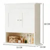 Armadietto da bagno sospeso Bianco a 2 ante Scandinavo Anteprima dell’immagine prodotto 5