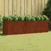 vidaXL Letto sopraelevato 280x80x80 cm in acciaio corten Anteprima dell’immagine prodotto 2