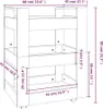 vidaXL Wózek kuchenny czarny 60x45x80 cm materiał Podgląd zdjęcia produktu 8