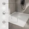 Granitan - Piatto doccia - 90x70 cm - Bianco - Antiscivolo Anteprima dell’immagine prodotto 4