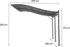 Anbaupergola gebogen aus Metall - 3 x 4 m - Grau Produktbild-Vorschau 3