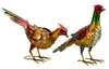 Fasanen Paar 29cm/35cm Metall bunte Vogelfiguren Produktbild-Vorschau 1