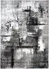 An abstract patterned rug in black, gray, and white. Produktbild-Vorschau