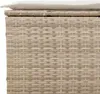 vidaXL Gartensofa mit Kissen 3-Sitzer Beige Poly Rattan Produktbild-Vorschau 6