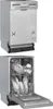 A two-part image showing the exterior and interior of a dishwasher. Produktbild-Vorschau