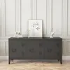 Mobile TV 'Kotka' a 3 ante in metallo 113 x 40 x 58 cm nero Anteprima dell’immagine prodotto 2