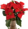 Weihnachtsstern Rot im braunen Topf Ø 30 - Kunstblumen Produktbild-Vorschau 1