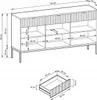Sideboard 150 cm Galla - Dreitürige Kommode mit Schubladen Produktbild-Vorschau 7