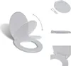 vidaXL Toilettensitz mit Absenkautomatik Weiß Oval -  Produktbild-Vorschau 1