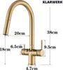 KLARWERK® Jana | ausziehbare 3-Wege Armatur Edelstahl Gold Produktbild-Vorschau 7