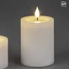 LED Kerze STREIFEN H. 10cm D. 7,5cm weiß mit Timer Formano Produktbild-Vorschau 1