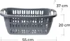 Große Wäschewanne 3er Set grau robust stapelbar 30L Produktbild-Vorschau 2
