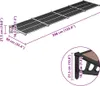 A diagram showing the dimensions of a black door awning. Náhled obrázku produktu