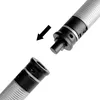 Two parts of a light saber being connected, with an arrow indicating the direction of connection. Produktbild-Vorschau