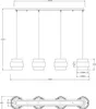 Globo Lighting Hängeleuchte Metall schwarz matt, 4x E27 Produktbild-Vorschau 10