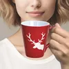Tasses de Noël set de 4 cerfs style campagnard Tasses à Voir les images du produit 2