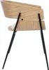 Miliboo - Design-Stuhl schwarz mit dunklem Holz WESS Produktbild-Vorschau 4