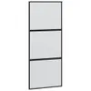 vidaXL Drzwi przesuwne czarne 90x205 cm szkło hartowane i Podgląd zdjęcia produktu 4