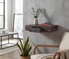 Wandregal Oise, Regal Hängeregal mit Schublade, 40cm  braun Produktbild-Vorschau 5