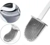 Brosse WC sur pied/mural en silicone compacte noire Voir les images du produit 6