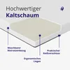 10cm Orthopädischer Matratzentopper 140x200 - Kaltschaum Produktbild-Vorschau 2