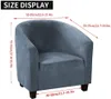(Šedá modrá) Klubové křeslo Slipcover, Vysoký stretch Náhled obrázku produktu 2