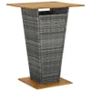 5-tlg. Gartenbar-Set mit Kissen Poly Rattan Grau Produktbild-Vorschau 3