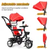 4 in 1 Baby-Dreirad Kinderdreirad Lenkstange Fahrrad Baby Produktbild-Vorschau 2
