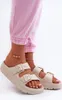 Damen Schaumstoff Plateau Pantoletten Beige Melorea 40 Produktbild-Vorschau 3