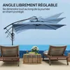 Outsunny Parasol dšŠportšŠ carršŠ 3 x 3 m, parasol de Voir les images du produit 6
