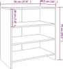 vidaXL Sideboard Weiß 70x40,5x75 cm Holzwerkstoff Produktbild-Vorschau 8