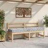 vidaXL Paletový vankúš Bavlna 120 × 40 × 7 cm Sivá Náhľad obrázku produktu 2