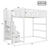 A diagram of a white bunk bed with dimensions labeled in centimeters. Náhľad obrázku produktu