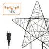 LED Metall Stern schwarz auf Fuß mit Twinkle Effekt für Produktbild-Vorschau 6