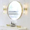Spiegel 70x70cm rund wandmontiert mit Metallrahmen gold | Produktbild-Vorschau 2
