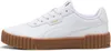 A single white Puma sneaker with a brown sole is shown from the side against a white background. Produktbild-Vorschau